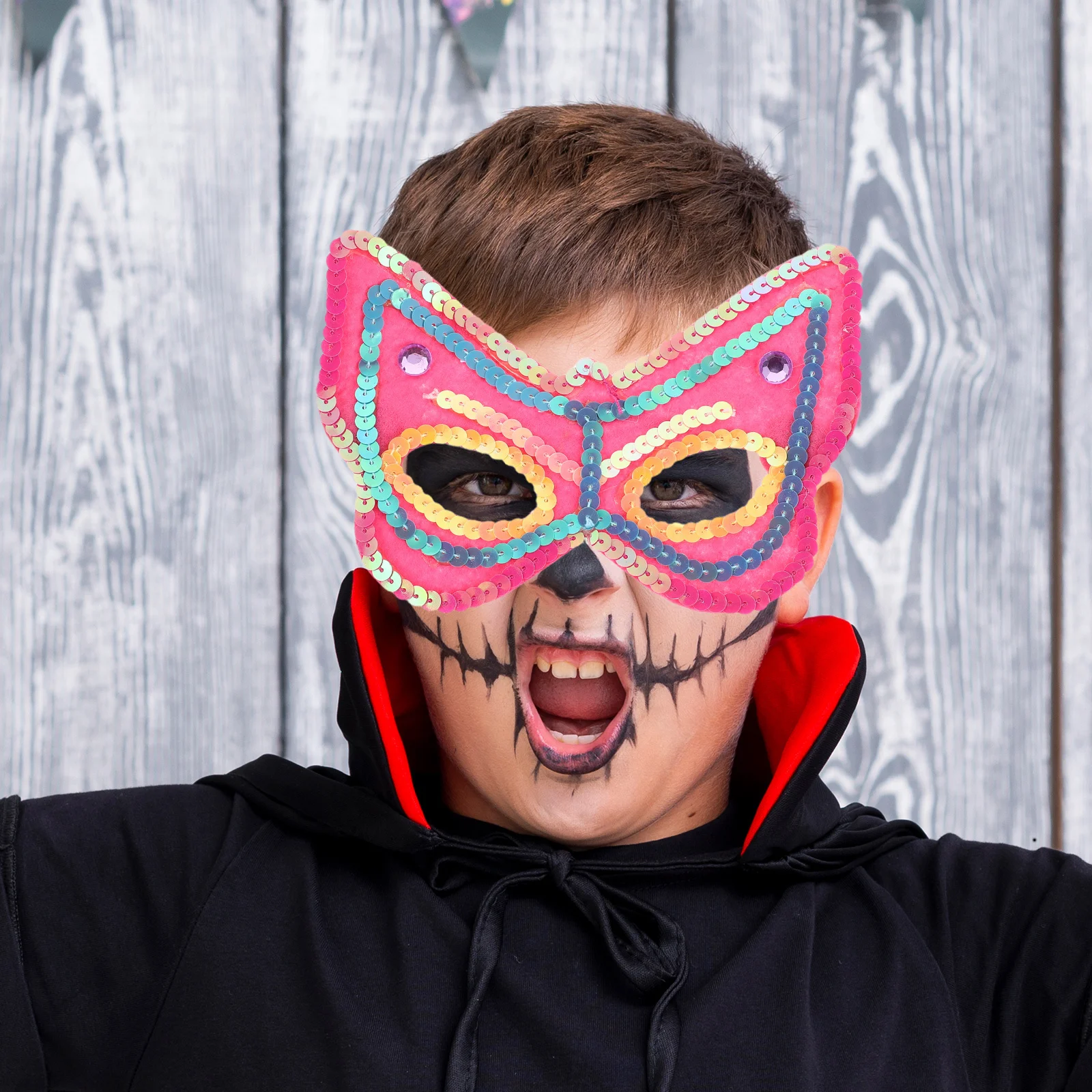 4 قطع من قناع عين الفراشة للأطفال، غطاء وجه تنكر متألق نابض بالحياة، مثالي لديكور الحدث في المهرجانات التنكرية