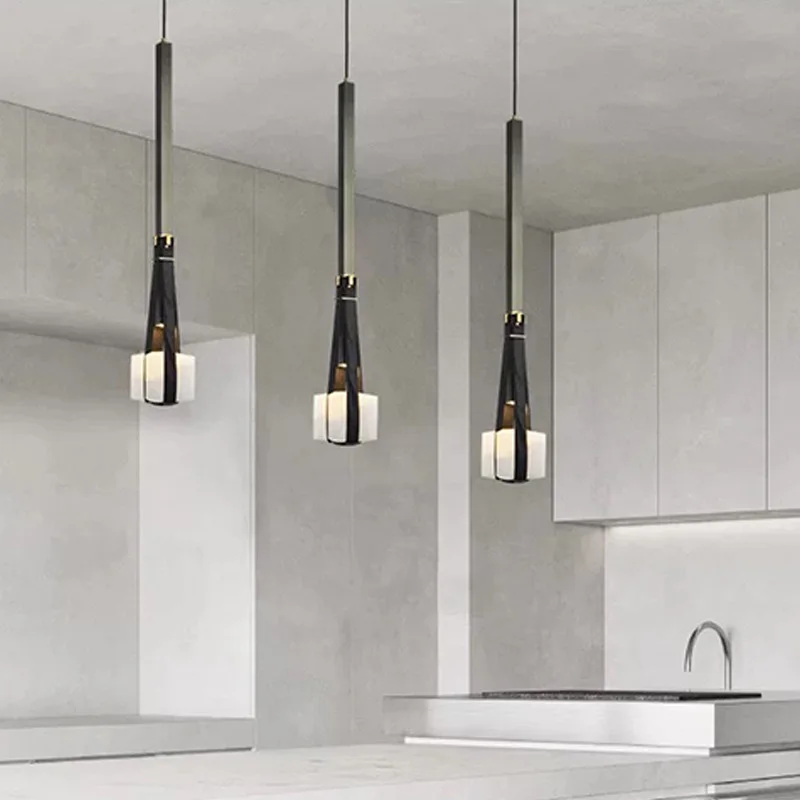 

Modern Nordic Style Metal Resin Leather Pendant Lamp 2025 Customizable Chandelier Ceiling Light for Hotel Villa