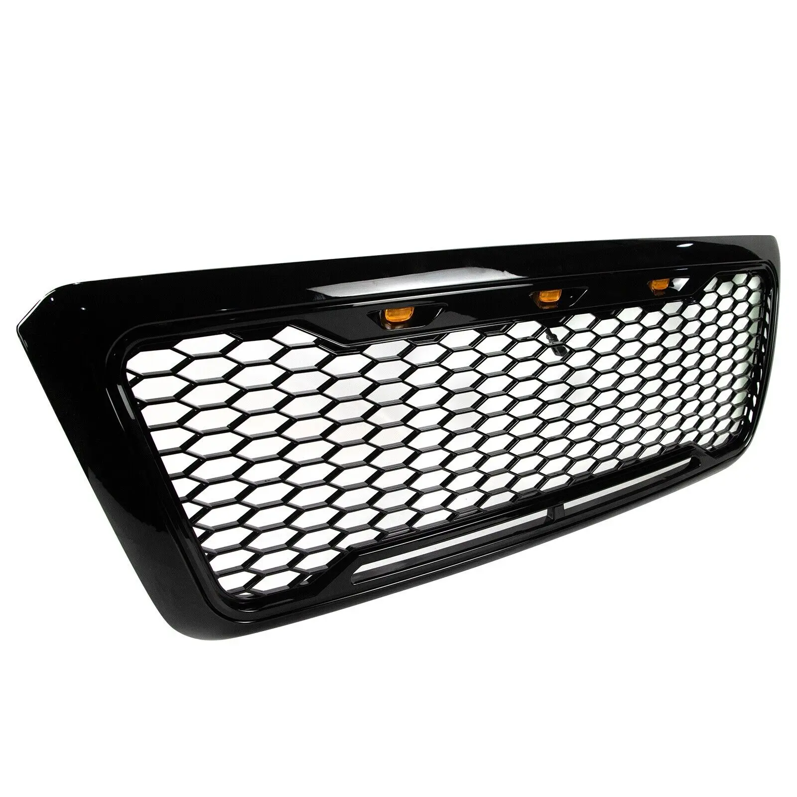 

04-08 Ford F-150 w/ LED&Wiring Gloss Black Grille Car Front Grill for