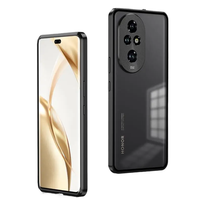 Premium Acrylic+Metal border Detachable Spring buckle Back Cover For Honor 200 Pro ELP-AN00 200 ELI-AN00 Fall prevention Case