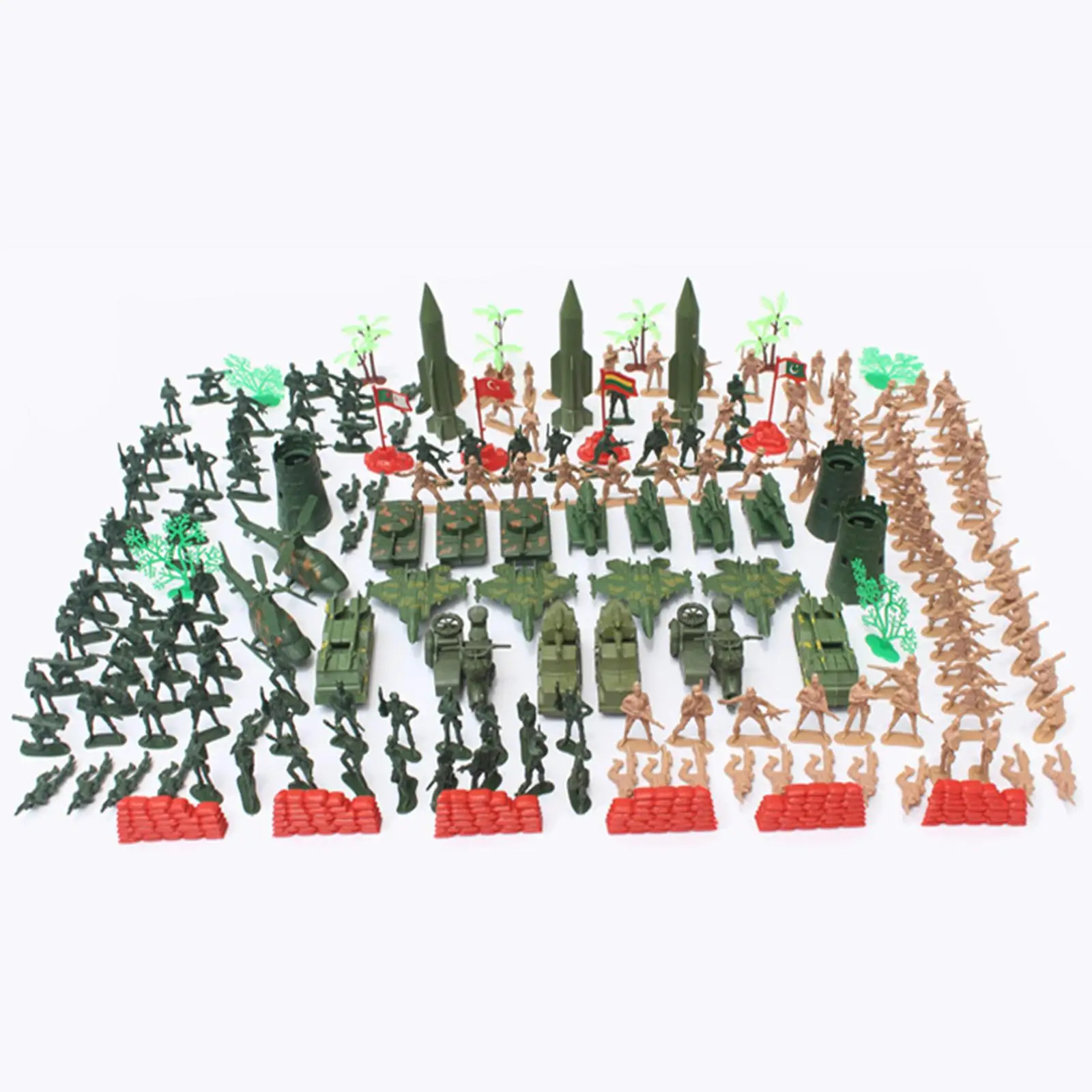 Army Action Figures Playset para crianças, Brinquedo para meninos e meninas, meninos, 203pcs