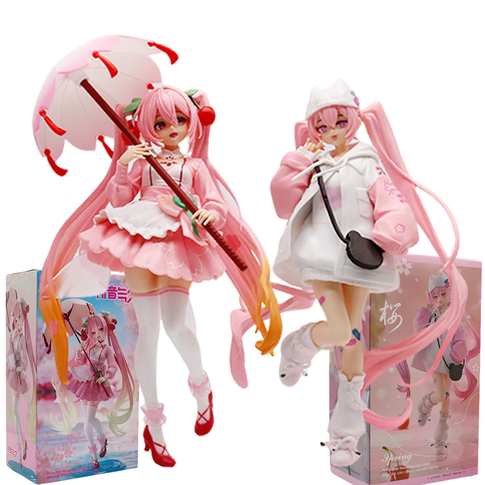 19-23cm Hatsune Miku Sakura Ver. Anime Figure - Kawaii Hoodie
