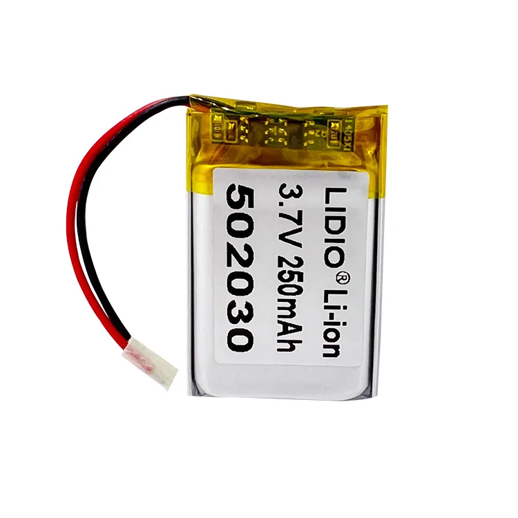 Ph2.0mm 502030 Battery 3.7V Lipo 250mAh Polymer Rechargeable Li-ion Batteries for Bluetooth Headset Charging Case Wireless Mouse
