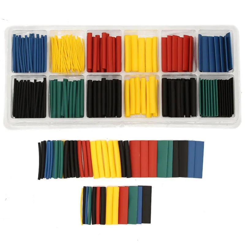 280PCS/Lot 2:1 Ratio Heat Shrink Tubing Assortment Kit, Electronic Wire Insulation Sleeving, Wire Wrap Supplies with Storage Box