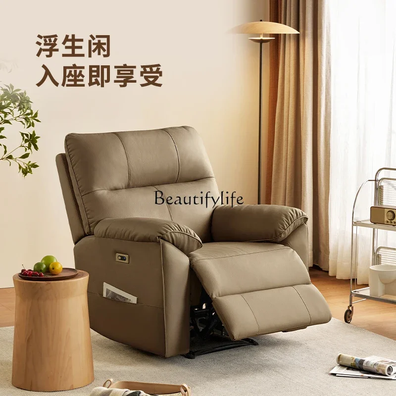 Single seat electric intelligent adjustable leather sofa function lazy chair