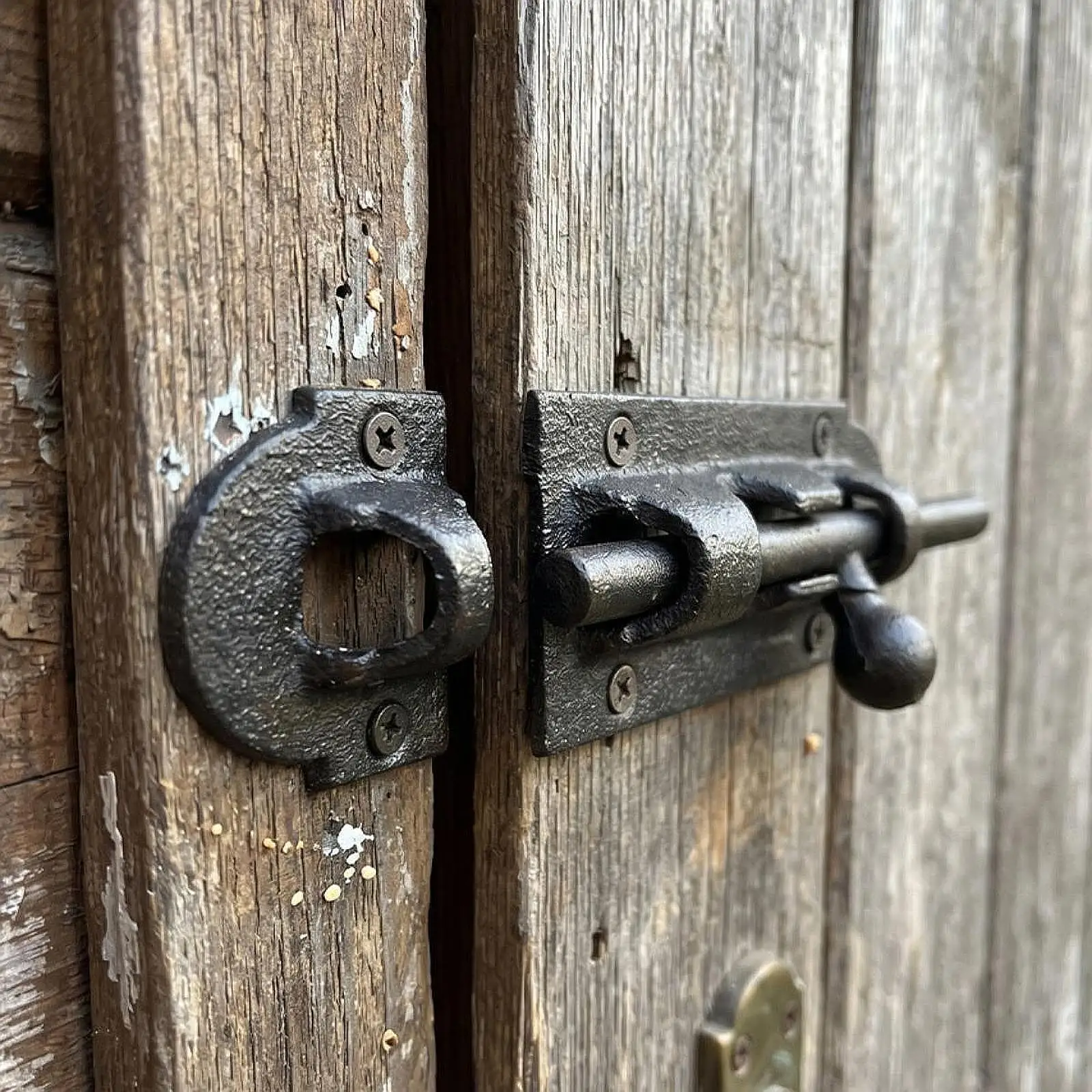 Decorative Door Latch Crafts Creative Home Decoration Vintage Multifunctional Housewarming Gift Black Rustic Slide Bolt Latch