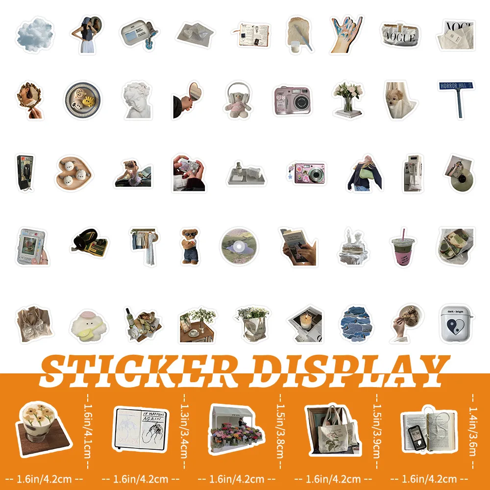 10/30/50/100PCS Cute Ins Style Stickers Simple Cartoon Decals For Scrapbook Phone Laptop Skateboard Car PVC Waterproof DIY Toys