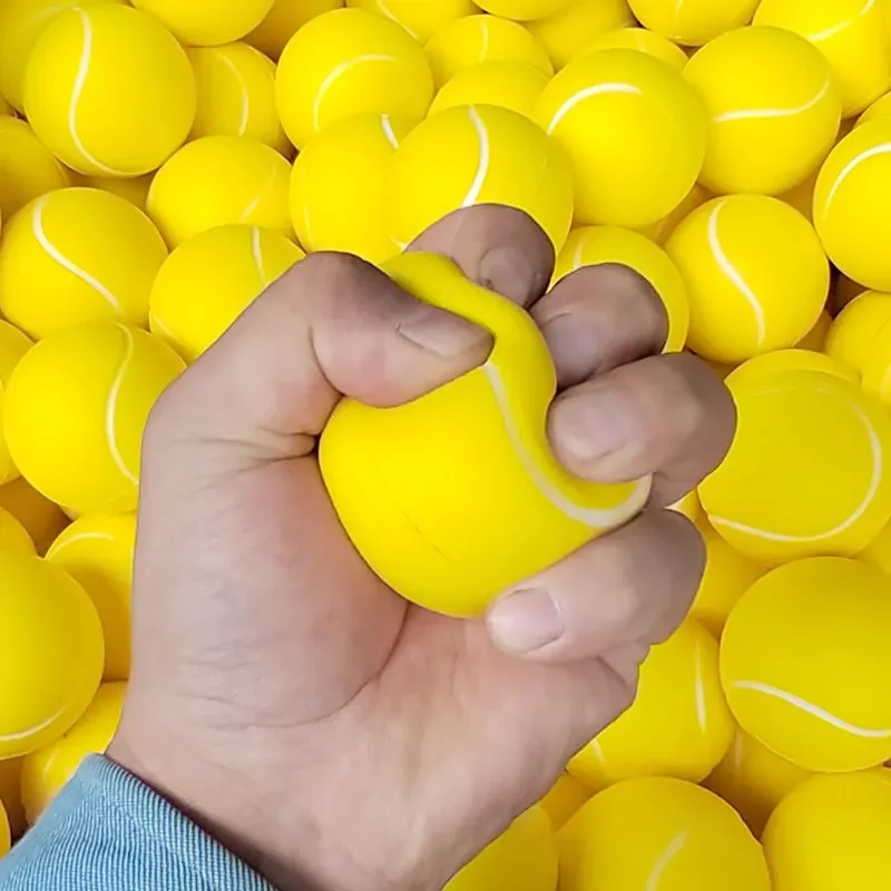 

1 шт., мяч для теннисного захвата из полиуретана, теннисный мяч из губки из искусственной кожи, мяч для реабилитации пальцев, игрушечный мяч, атрофия мышц пожилых людей