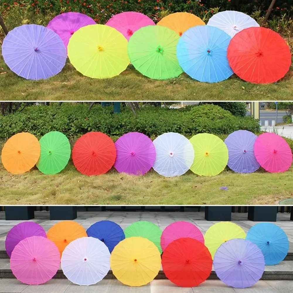 

56cm Umbrella Fan Silk Cloth 10 Colors Prop Dance Umbrella Chinese Antique Style Classical Japan Style Umbrella