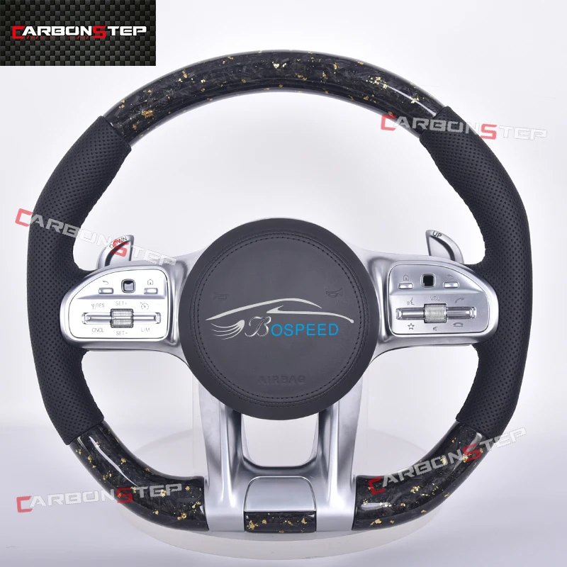 

Upgrade Leather Carbon Fiber Led Steering Wheel For Mercedes Benz W205 AMG W212 W213 CLA C300 GLC SLK E200 W164 W124 CLA C63s