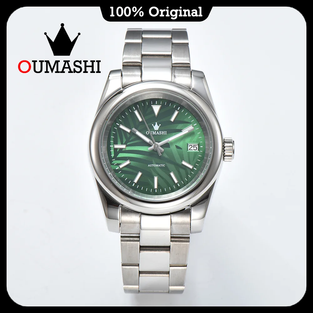 NH35 Watches Green Printed Dial Consumable Watches Automatic Movement Mechanical Watches High End Men's Watches Automatic Watch