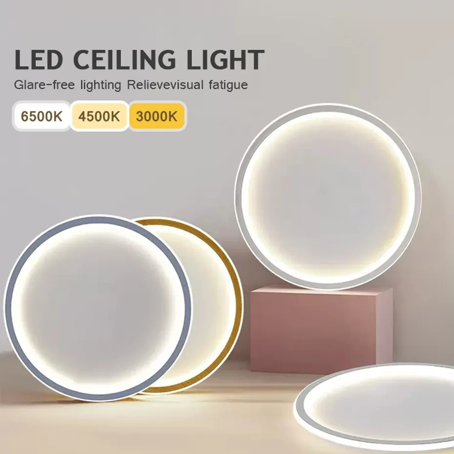 Luz de teto LED inteligente com controle remoto do aplicativo, Luminária de teto para sala de estar