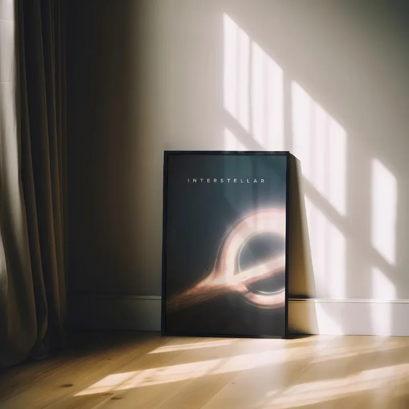 الحد الأدنى خمر بين النجوم المشارك كوكب الفضاء كريستوفر نولان حائط لوح رسم الفن لغرفة المعيشة ديكور المنزل جدارية #2