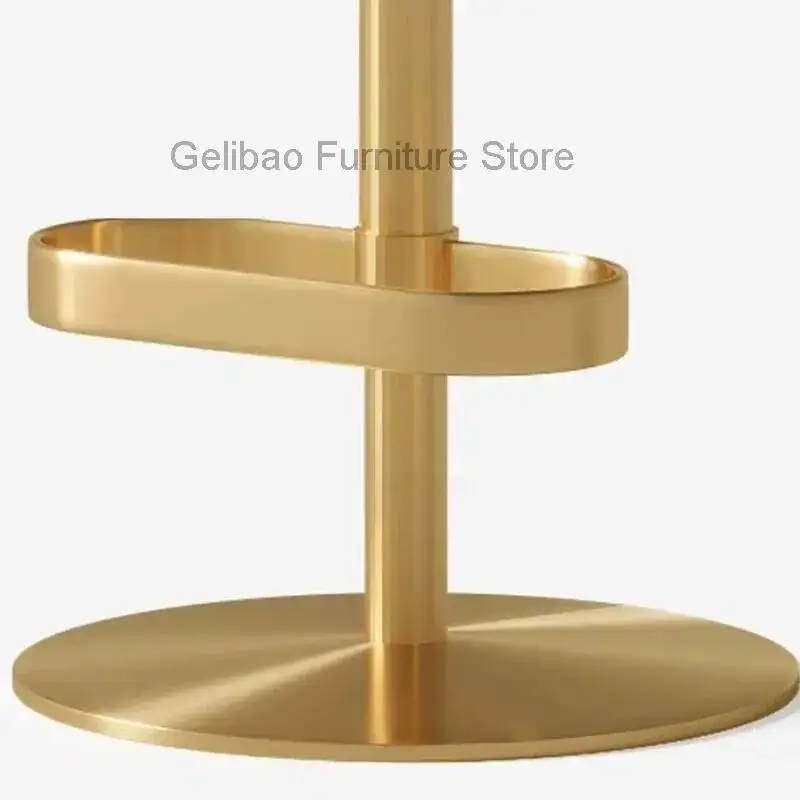 Stools Ergonomic Bar Gold Nordic Minimalist Leg Backrest Relaxing Counter Bar Chairs Adjustable Soft Sillas De Bar Furniture