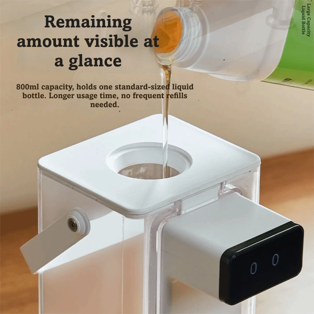 

800ml Capacity Automatic Sensor Soap Dispenser 1500mAh Auto Sensing Intelligent Electric Hand Sanitizer