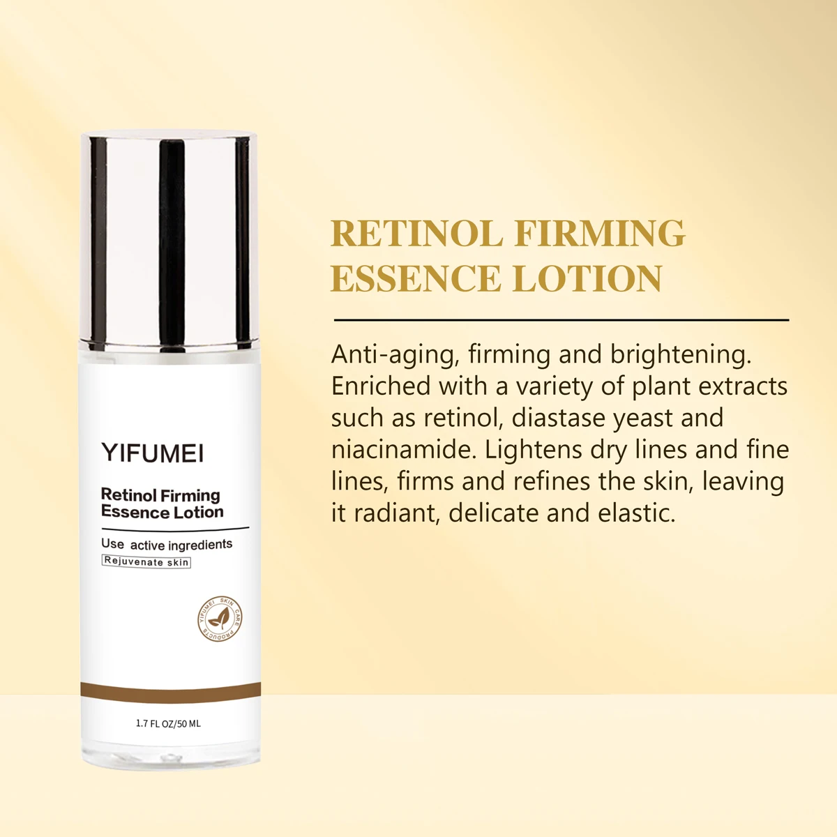 Retinol Facial Essence Lotion Moisturizing Pores Lighten Fine Lines Removal Softening Smoothing Tender Face Nourishing Emulsion