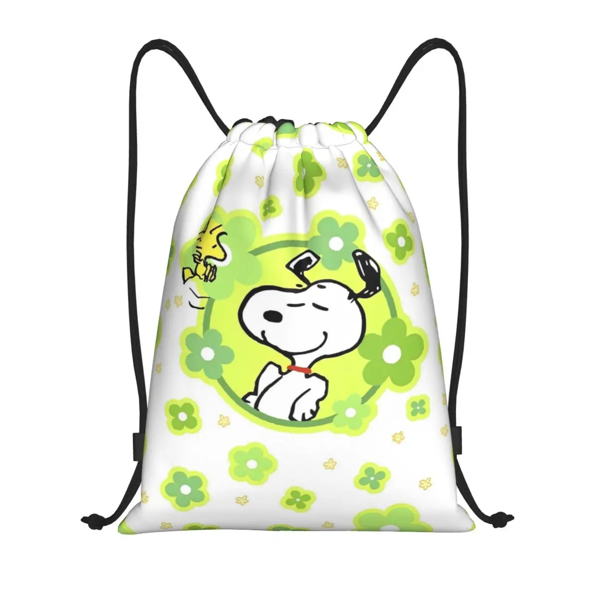 

Snoopy Woodstock Cartoon Drawstring Backpack Sports Gym Bag String Sackpack for Working Out
