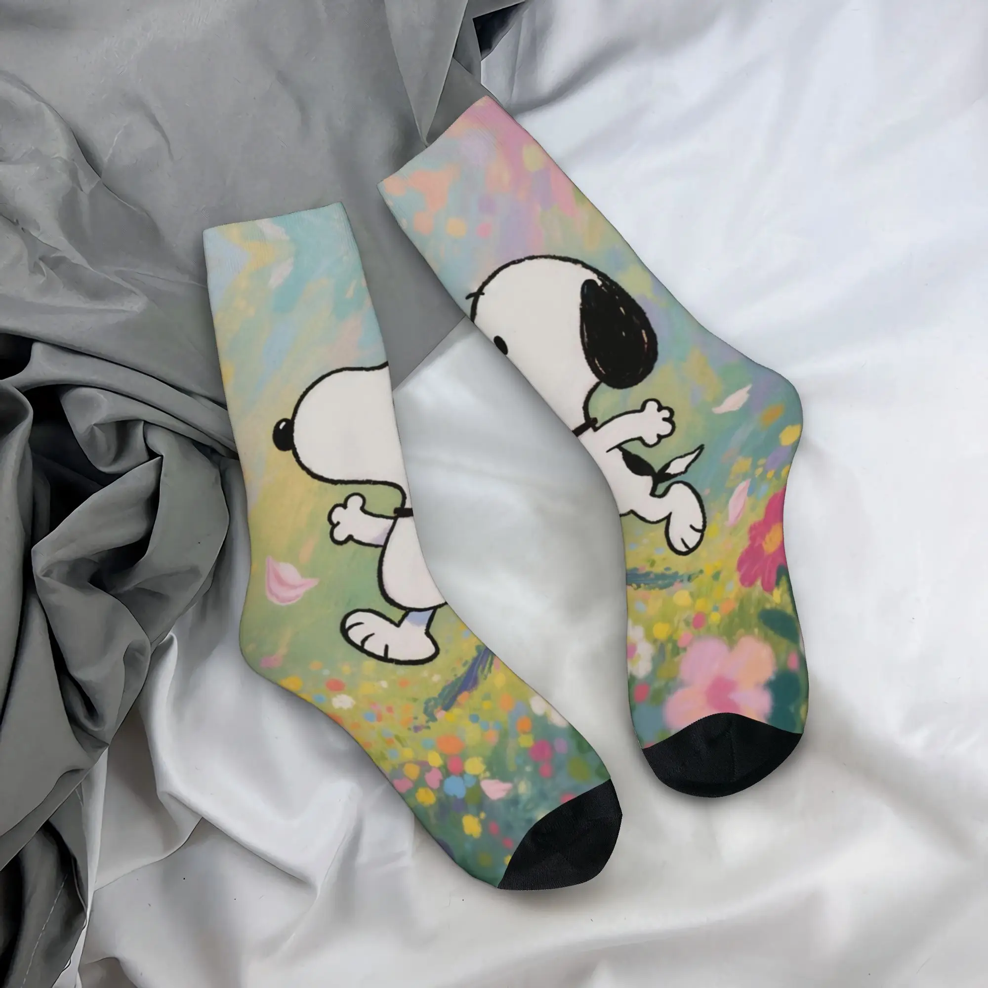 Happy Funny Male Men Socks Novelty Lovely Dog S-Snoopys Sock Polyester  Skateboard Women Socks Spring Summer Autumn Winter