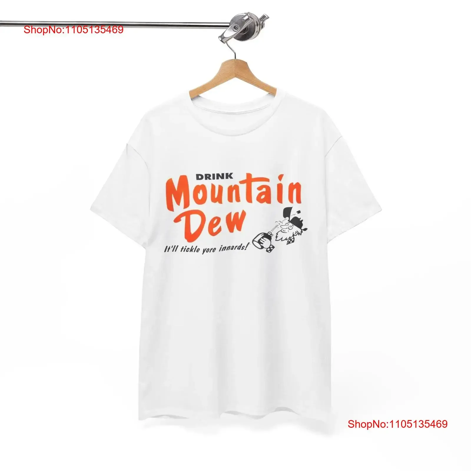Camiseta Mountain Dew con Logo nostálgico Retro Soda Pop de algodón pesado vintage lavado ligeramente Casual Top para uso diario moda