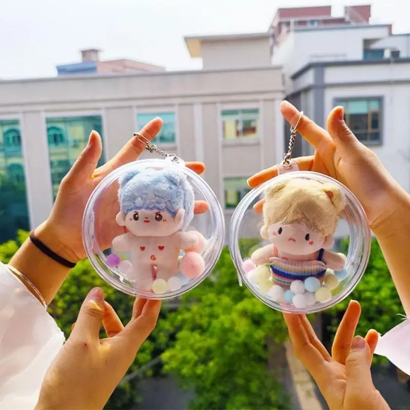 

P0RF Водонепроницаемый прозрачный пакет на открытом воздухе мини -плюшевые кукол для хранения кукол для кукол 10 см.