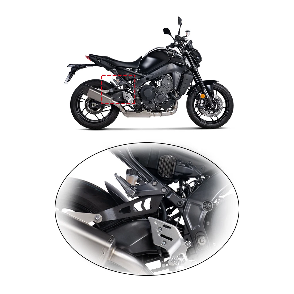 Motorcycle Exhaust Hanger for Yamaha MT-09 V3 Akrapovic Muffler Pipe Bracket Accessories