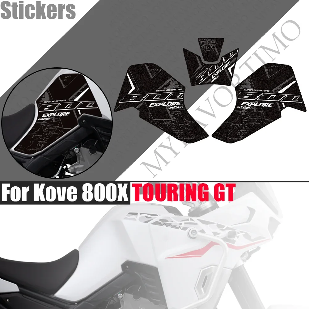 

For Kove 800X 800 X TOURING GT Moto Bike Tank Pad TankPad Side Grips Gas Fuel Oil Knee Protector Stickers Decals 2025 2026