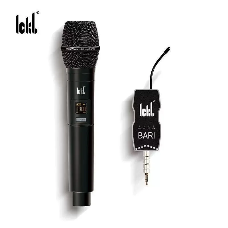 ميكروفون Ickb Bari اللاسلكي SuperCardioid الديناميكي مع رأس شبكي معدني لتسجيل الاستوديو المنزلي، Kara OK والغناء #2