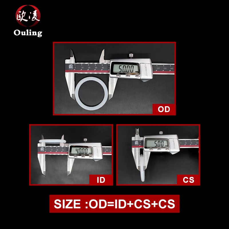 CS1.8/2.65mm ID1.8-100mm VMQ White silicone rubber O-ring gasket environmentally friendly and elastic sealing washer Air tight