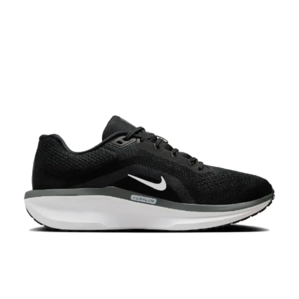 Nike Winflo 11, schwarze Low-Top-Laufschuhe für Herren und Damen, bequeme, stoßdämpfende, rutschfeste, tragbare Sportschuhe