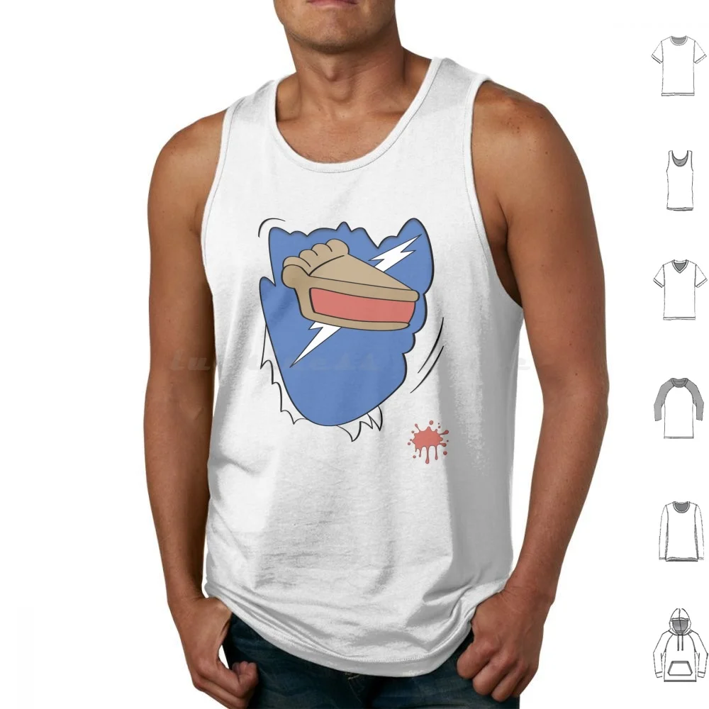 Pie Hero Camisetas sin mangas Chaleco Sin mangas Pie Man Pieman Homer Crust Cupcake Boy Bart Burns Lama Wiggum Pi Pun
