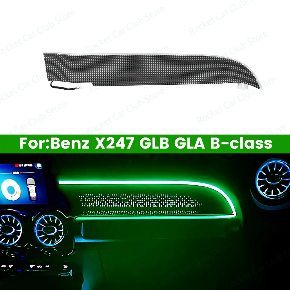 

LED 64 Colors Front Passenger Starlight Panel Ambient Light For Mercedes Benz GLB W247 X247 Car B-Class Central Control Panel