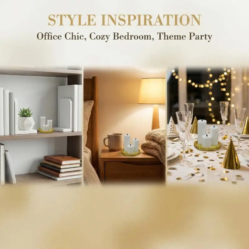 

4Pcs Home Ornament 1:12 Dollhouse Mini White Candle Miniature Tray Set Playhouse Toys Christmas Scene Decoration