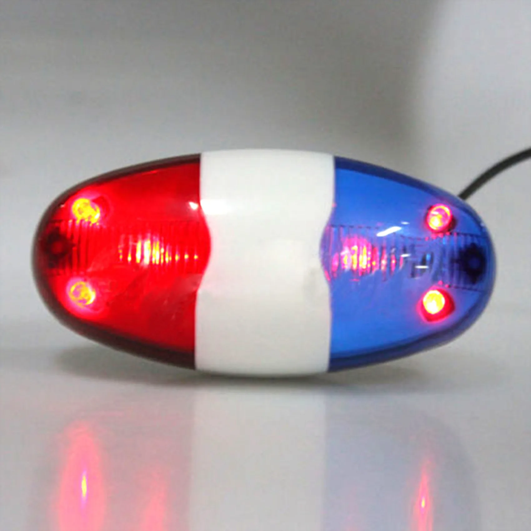 Electronic Siren Bicycle Bell for Kids, 4 Tone Horn, 6 LED Light, Sinos, Acessórios de bicicleta