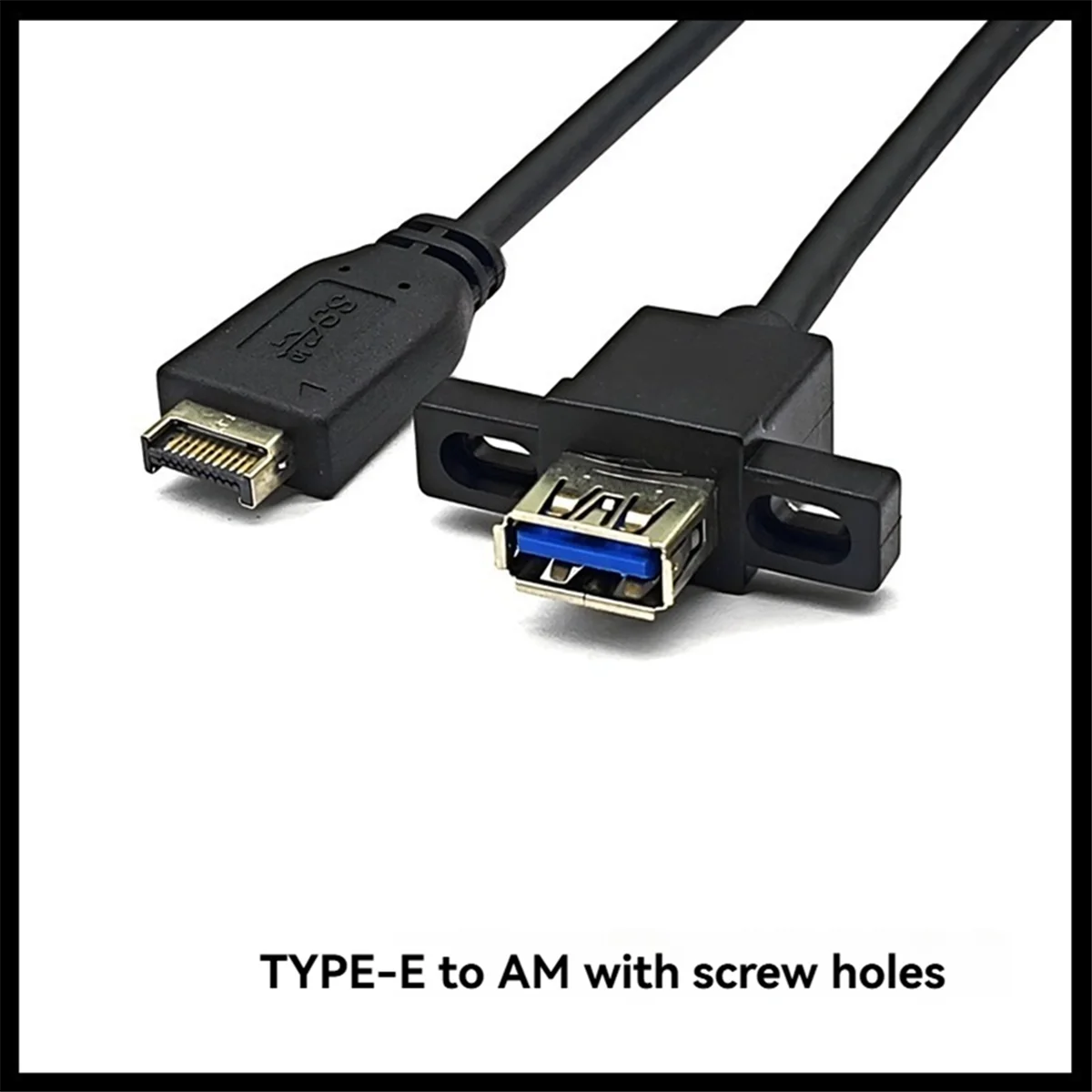 (AD11] TYPE-E to USB 3.2 GEN2 10Gbps Female Front Panel Extension Cable USB3.2 TYPE-A Connector with Hole for Desktop