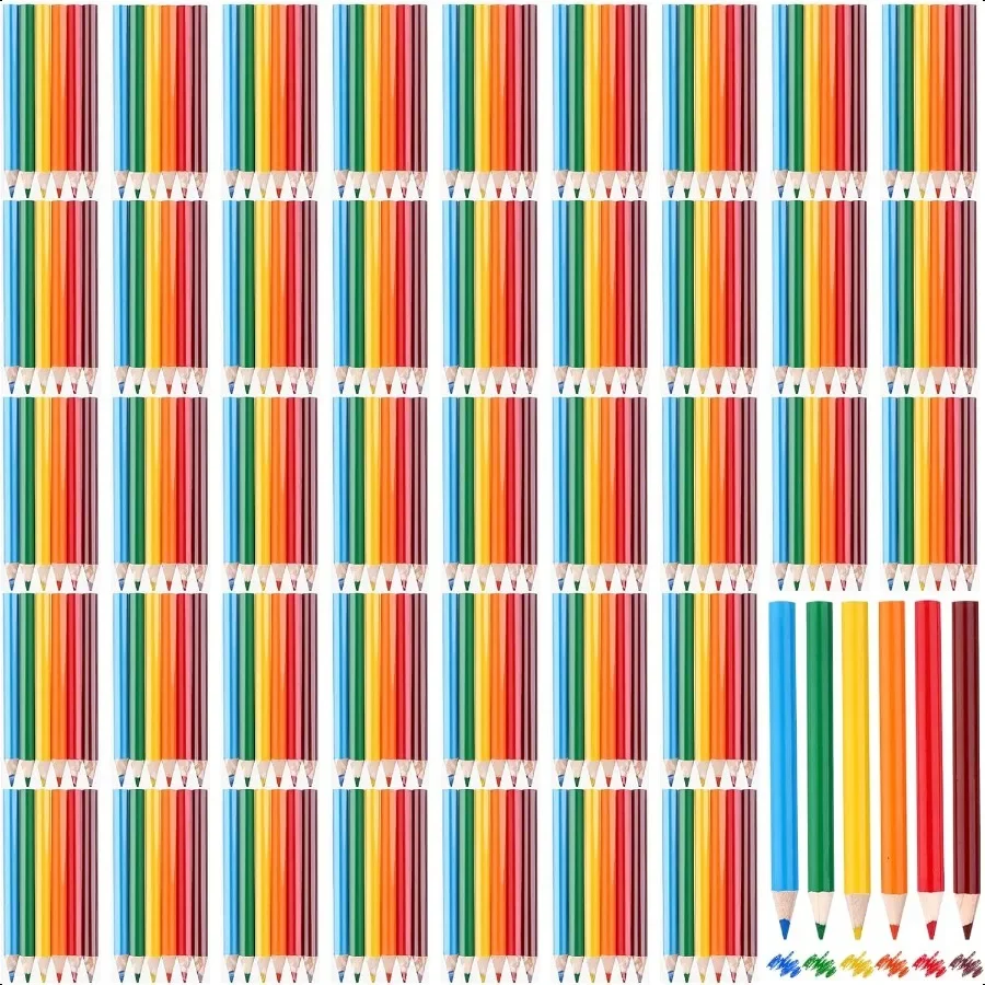 

960Pcs 160 Sets Mini Colored Pencils 3.5Inches Portable Short Fat Color Pencils Mini Drawing Colored Pencils Presharpened Color