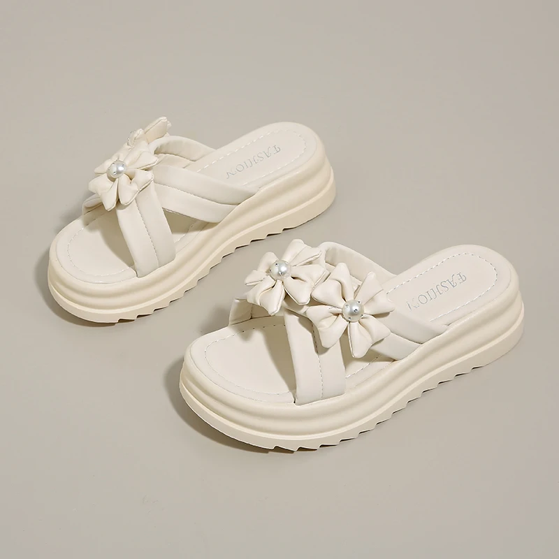 

Women Platform Sandals 5CM Thick Sole Breathable Comfortable Indoor Outdoor Beach Slides Soft Lightweight Non-Slip Slippers