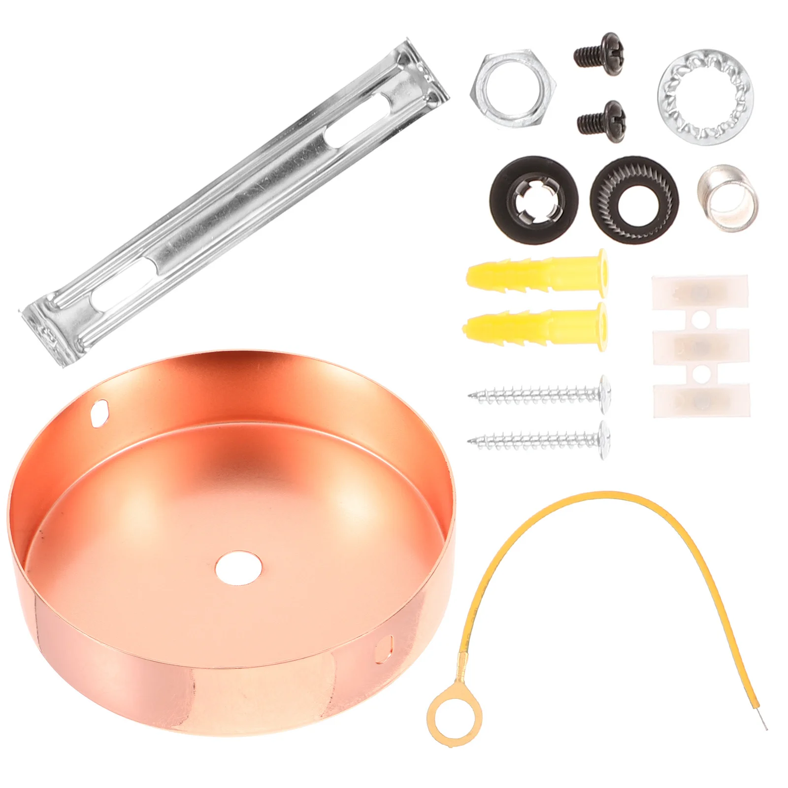 1 set Ceiling Light Cover Plate Iron Round Canopy Kit Rust-Resistant For Pendant Chandelier Mounting Modern Light Fixture Decor