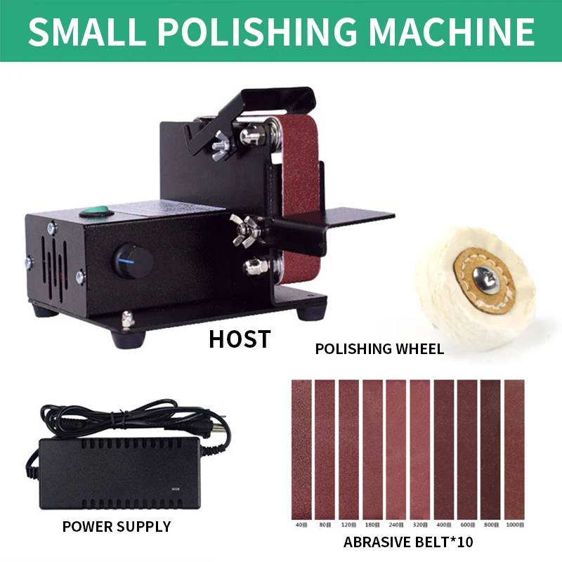 small mini electric belt machine DIY polishing  knife sharpening  blade  desktop grinding