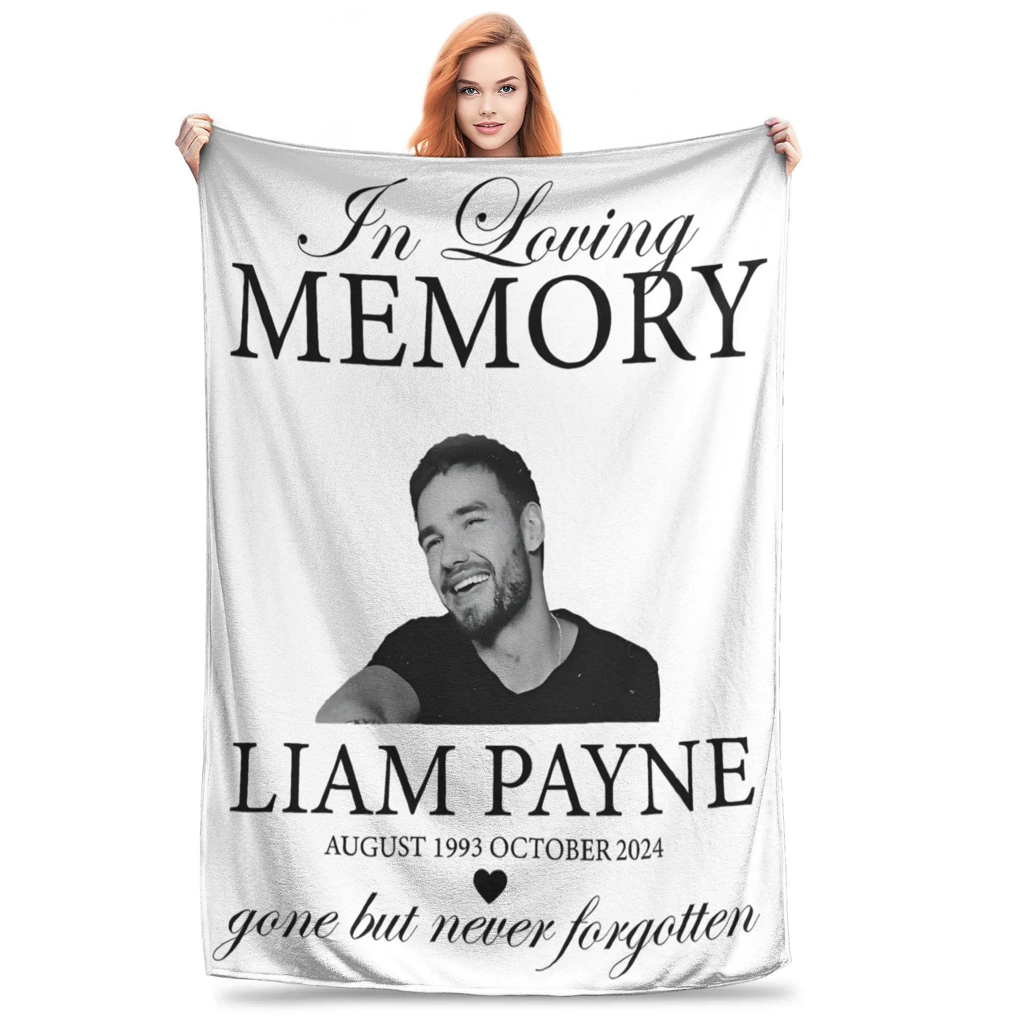 Liam Payne Singer 1993-2024 Throw Blanket for Couch  Soft Fuzzy Plush Blanket 50x60 Inches Multi-size Bedspread for All Seasons