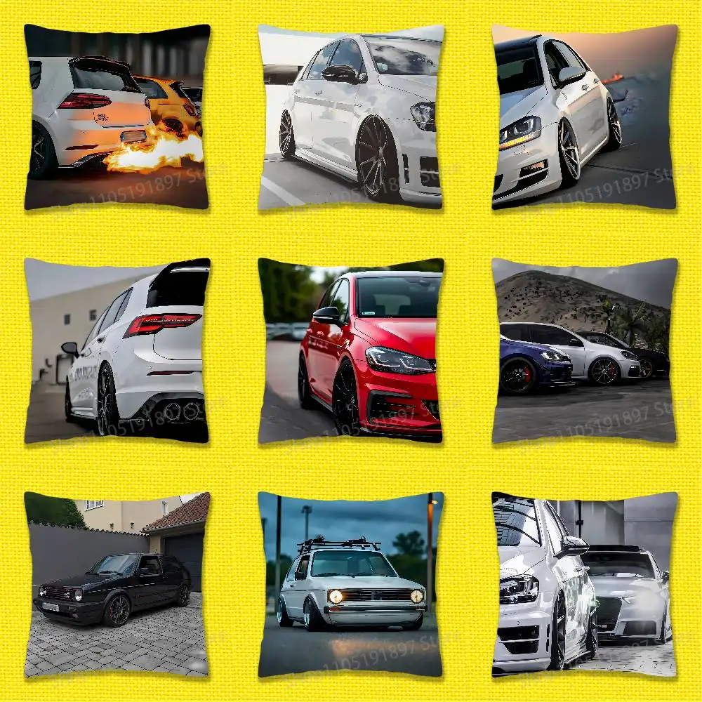 

G-GOLF Car G-Gti Throw Pillow Case For 50x50cm 40x40cm 55x55cm 45x45cm 30x30cm Square Bedroom Pillowcase Cover