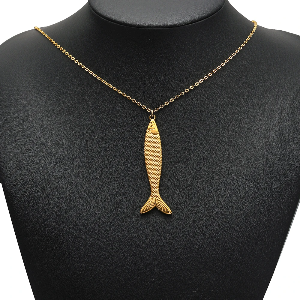 5 Stück Edelstahl-Fisch-Anhänger mit 18K Goldbeschichtung für DIY Kinderarmbänder, Ohrringe, Anhänger, süße Halsketten, Schmuckzubehör – Detail 4