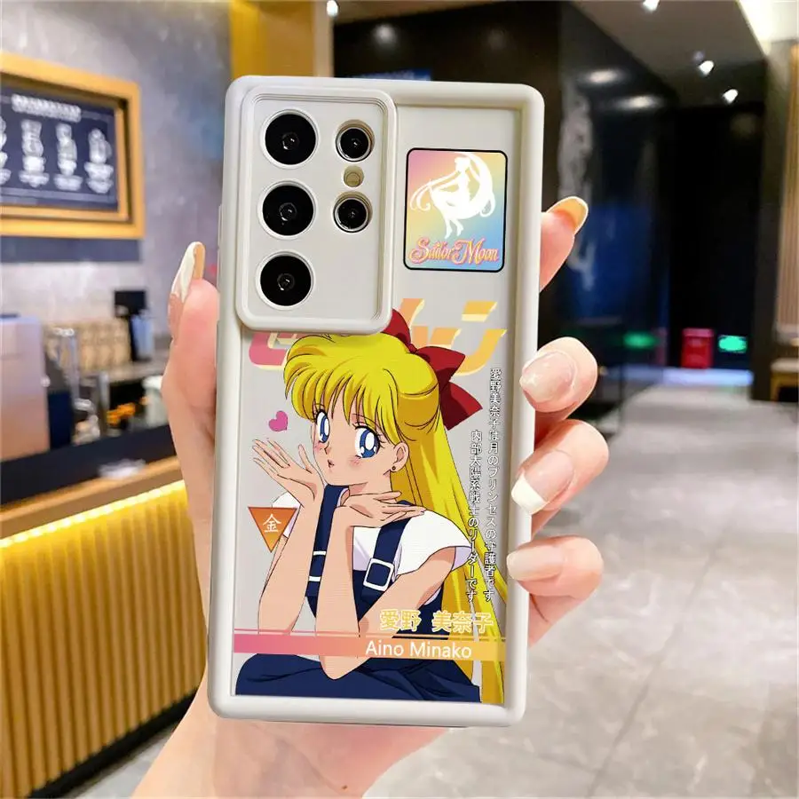 

Case for Samsung Galaxy S25 Edge S25 Ultra S20FE S23 FE S24Ultra S24 Plus S21 S22 Phone Cover Sailor Moon Love And Beauty