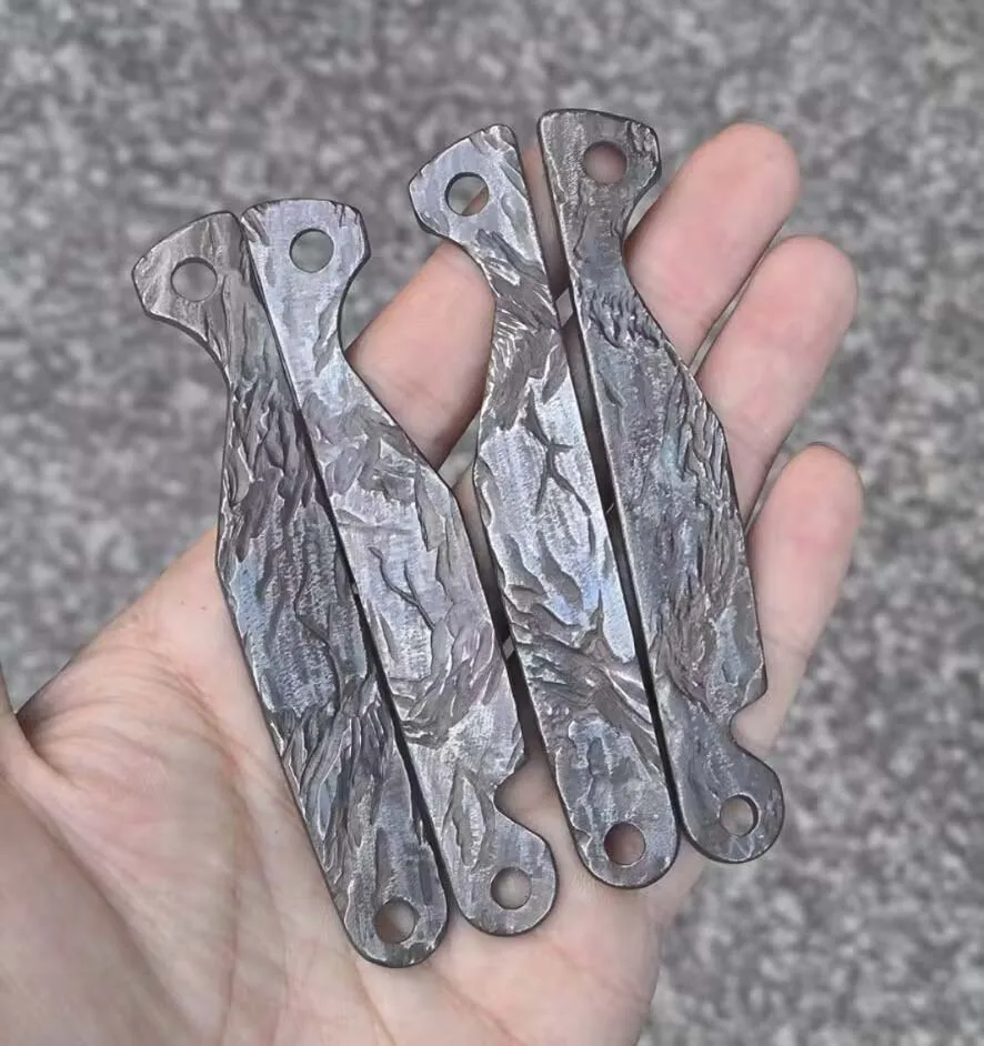 

1 Set Hand Carved Titanium Alloy Scales for Leather TTI Plier