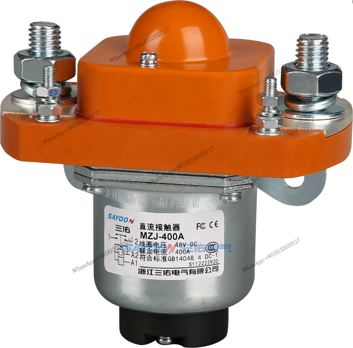 قواطع تيار مستمر MZJ 50 100 200 300 400 600A لفائف مزدوجة 24 فولت مفتاح السيارة الكهربائية مم