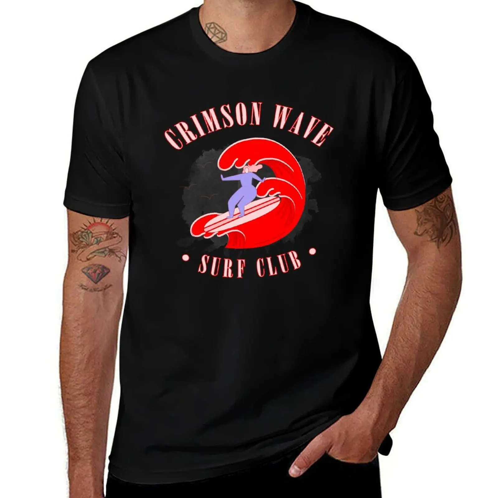 

Crimson Wave Surf Club - The Peach Fuzz T-Shirt t shirt man designer man tshirt