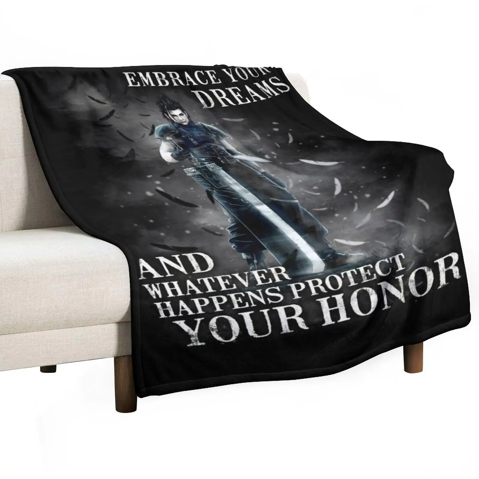 

Zack Fair Buster Sword FF7 Throw Blanket Camping Decorative Beds Thermals For Travel Retros Blankets
