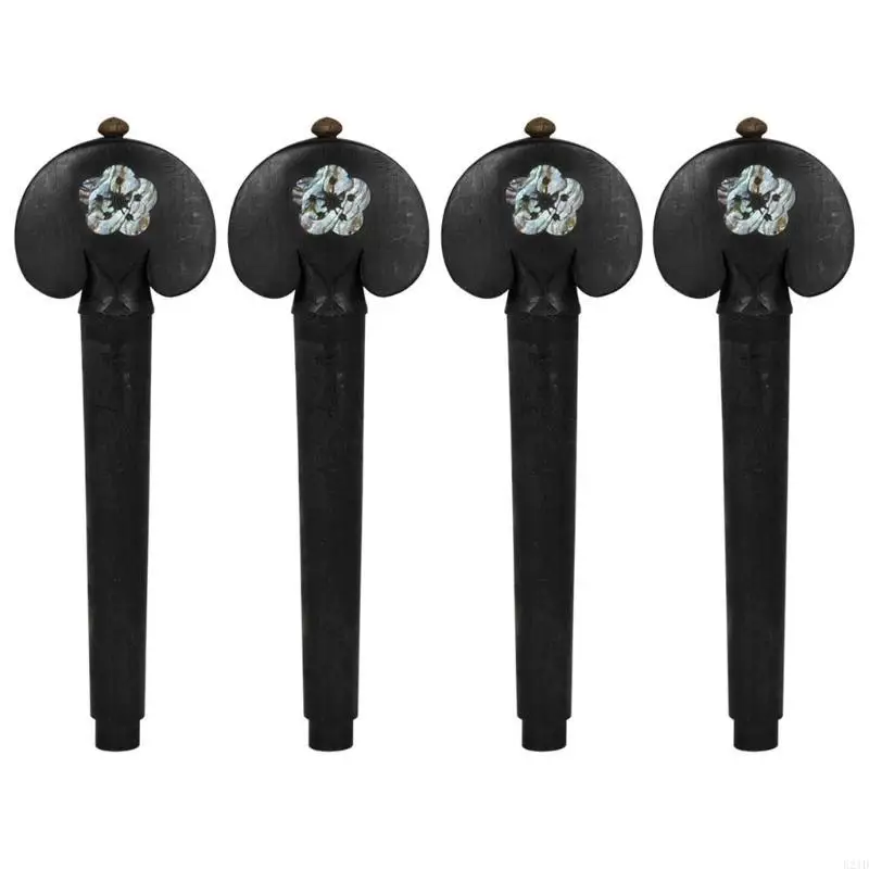 4Pcs Enduring Cello Tuning Pegs Replacement Natural Ebony Cello Pegs
