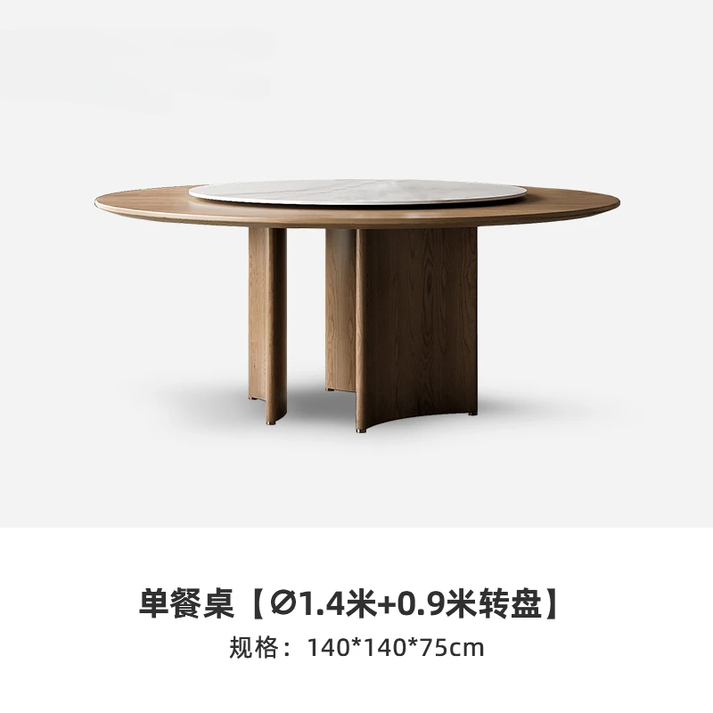 

Nordic Solid Wood Round Home round Dining Table Charming Wind Japanese Style Dining Table round Modern Light Luxury