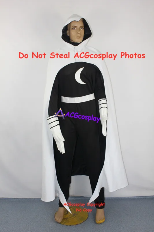 Black version Moon K night Cosplay Costume include boots covers