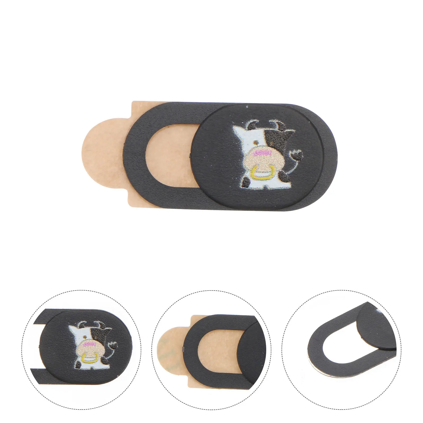 

6Pcs Privacy Protection Cover Slide Webcam Cover Cow Pattern Laptop Lens Shield Ultra Thin Slide